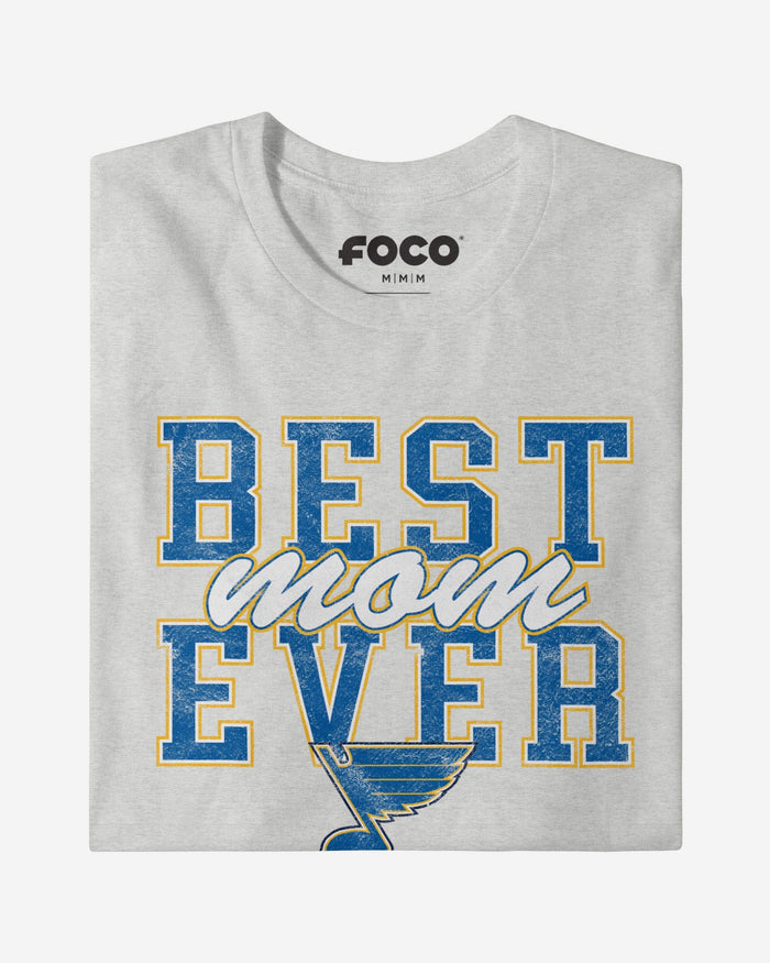 St Louis Blues Best Mom Ever Stacked T-Shirt FOCO - FOCO.com