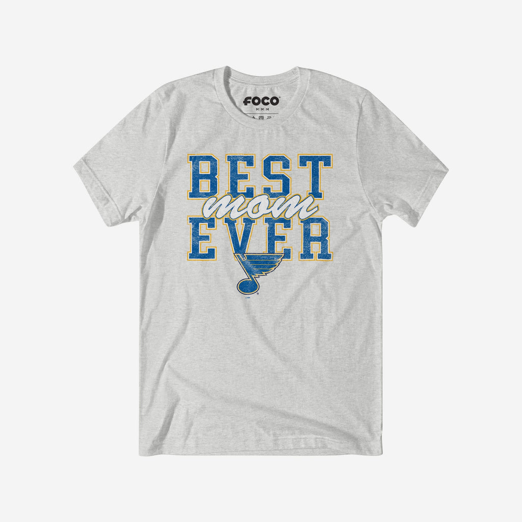 St Louis Blues Best Mom Ever Stacked T-Shirt FOCO S - FOCO.com