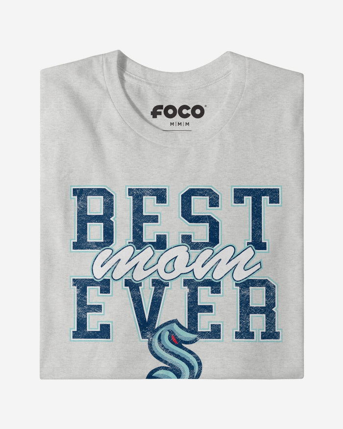 Seattle Kraken Best Mom Ever Stacked T-Shirt FOCO - FOCO.com