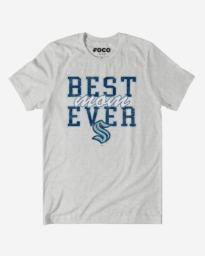 Seattle Kraken Best Mom Ever Stacked T-Shirt FOCO S - FOCO.com