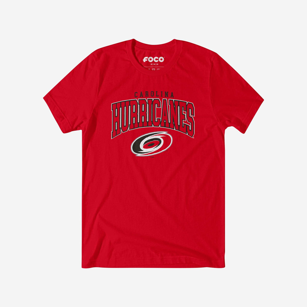 Carolina Hurricanes Classic Arched Logo T-Shirt FOCO Red S - FOCO.com