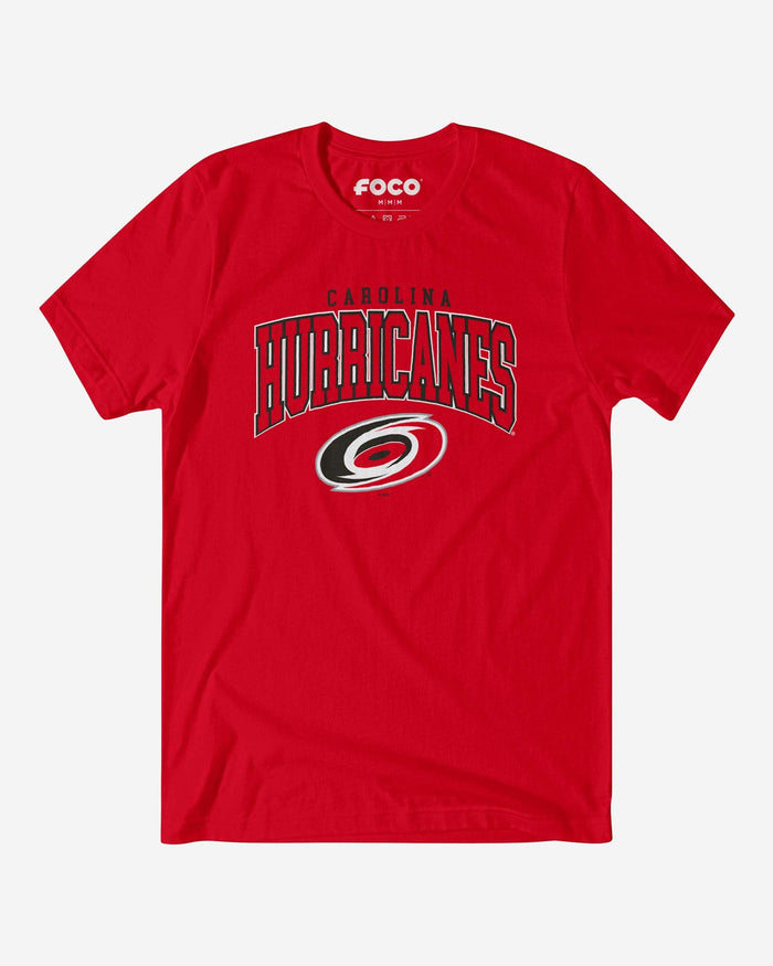 Carolina Hurricanes Classic Arched Logo T-Shirt FOCO Red S - FOCO.com