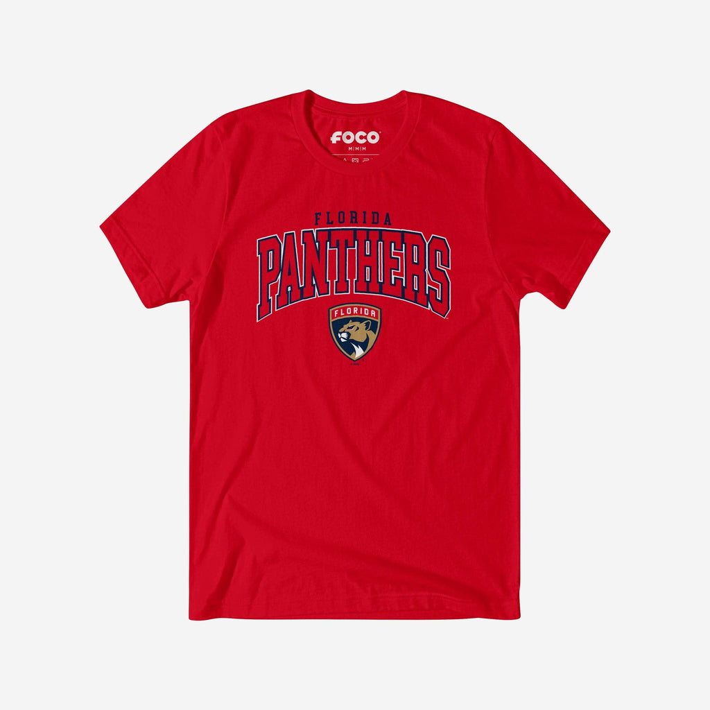 Florida Panthers Classic Arched Logo T-Shirt FOCO Red S - FOCO.com