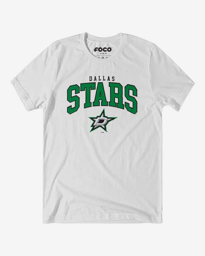 Dallas Stars Classic Arched Logo T-Shirt FOCO White S - FOCO.com