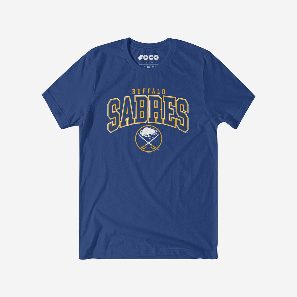 Buffalo Sabres Classic Arched Logo T-Shirt FOCO True Royal S - FOCO.com