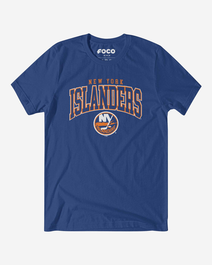 New York Islanders Classic Arched Logo T-Shirt FOCO True Royal S - FOCO.com