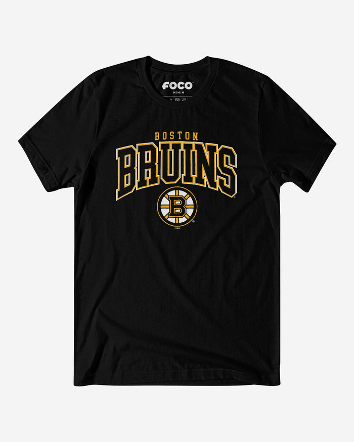 Boston Bruins Classic Arched Logo T-Shirt FOCO Black S - FOCO.com