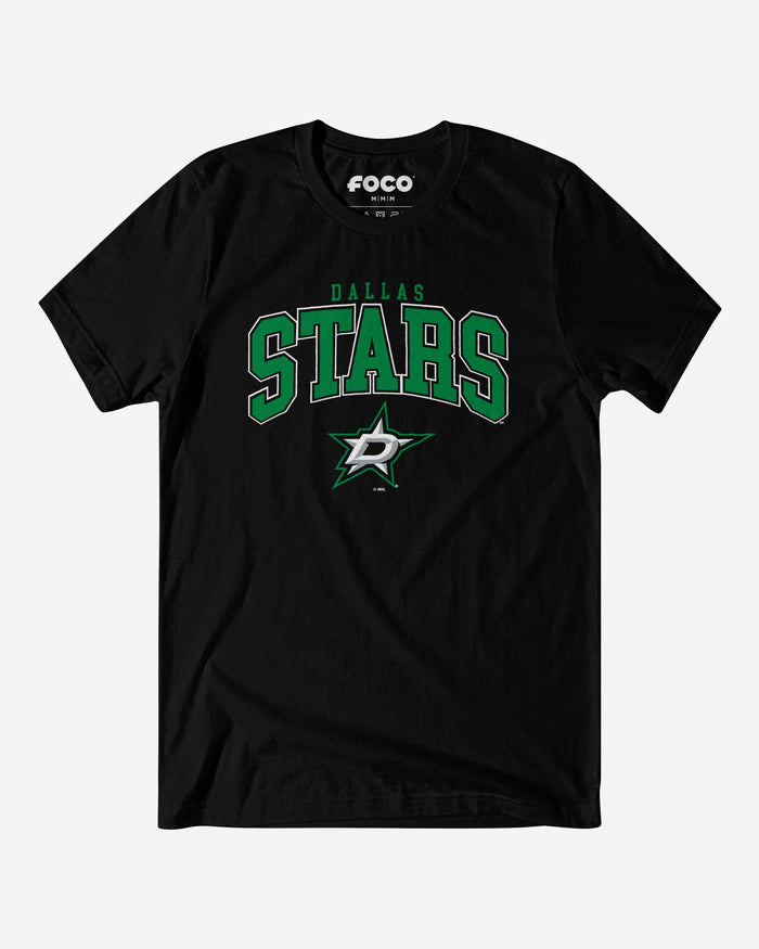 Dallas Stars Classic Arched Logo T-Shirt FOCO Black S - FOCO.com