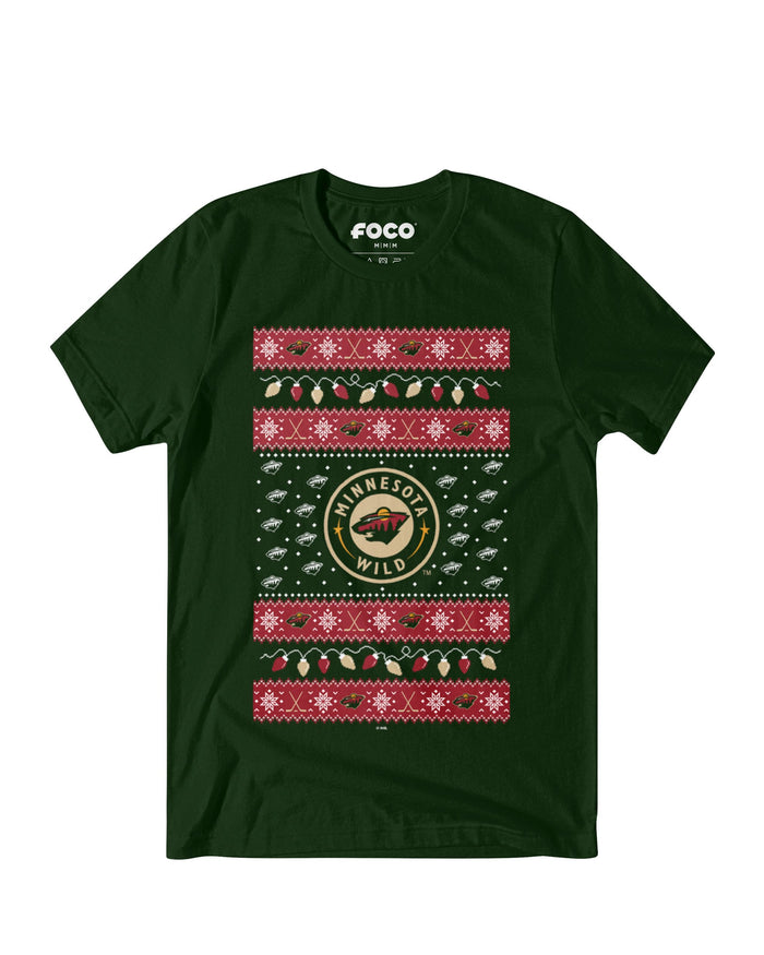 Minnesota Wild Holiday Lights Sweater T-Shirt