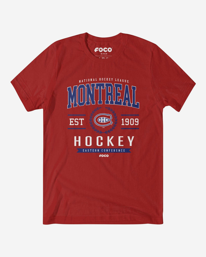 Montreal Canadiens Hockey Legacy Crest T-Shirt FOCO Canvas Red S - FOCO.com