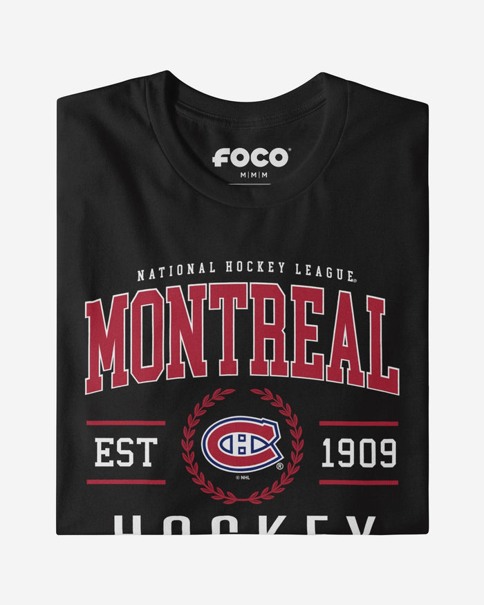 Montreal Canadiens Hockey Legacy Crest T-Shirt FOCO Canvas Red S - FOCO.com