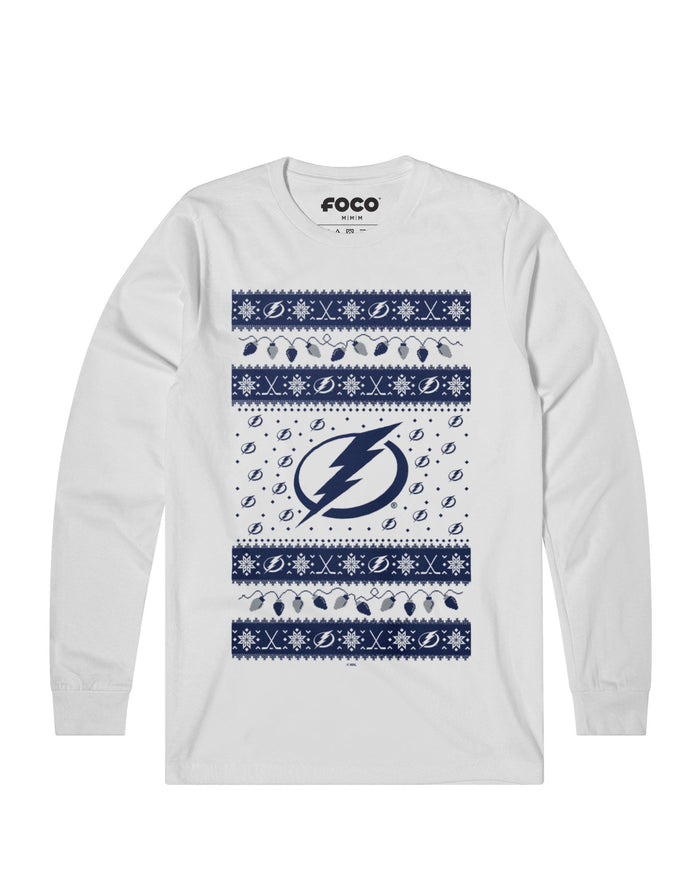 Tampa Bay Lightning Holiday Lights Sweater Long Sleeve T-Shirt