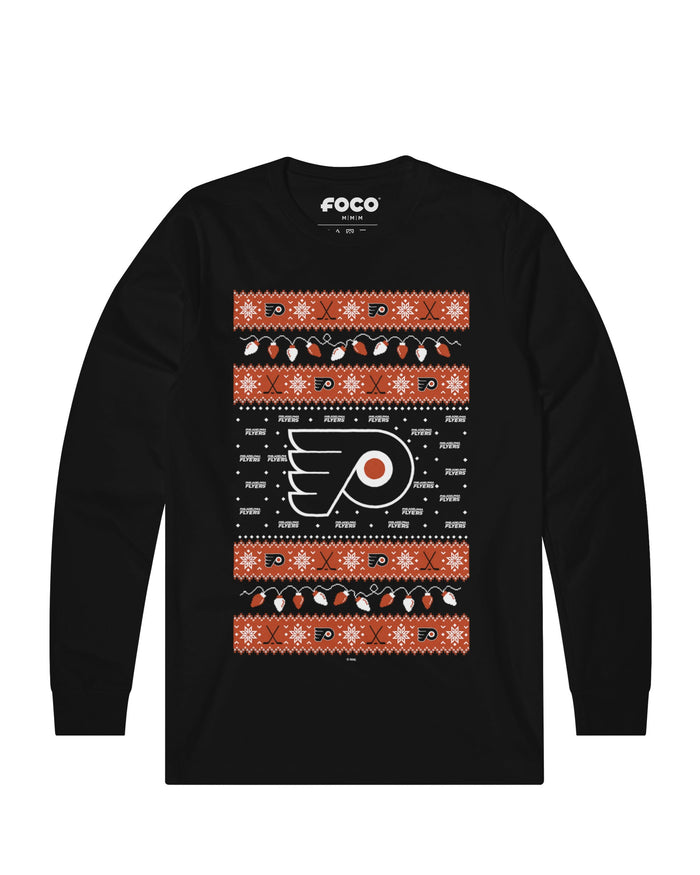 Philadelphia Flyers Holiday Lights Sweater Long Sleeve T-Shirt
