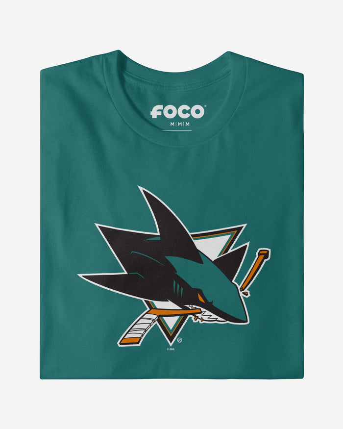 San Jose Sharks Primary Logo Long Sleeve T-Shirt FOCO - FOCO.com