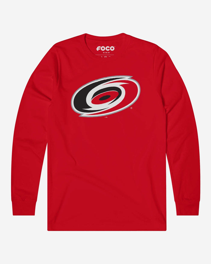 Carolina Hurricanes Primary Logo Long Sleeve T-Shirt FOCO Red S - FOCO.com