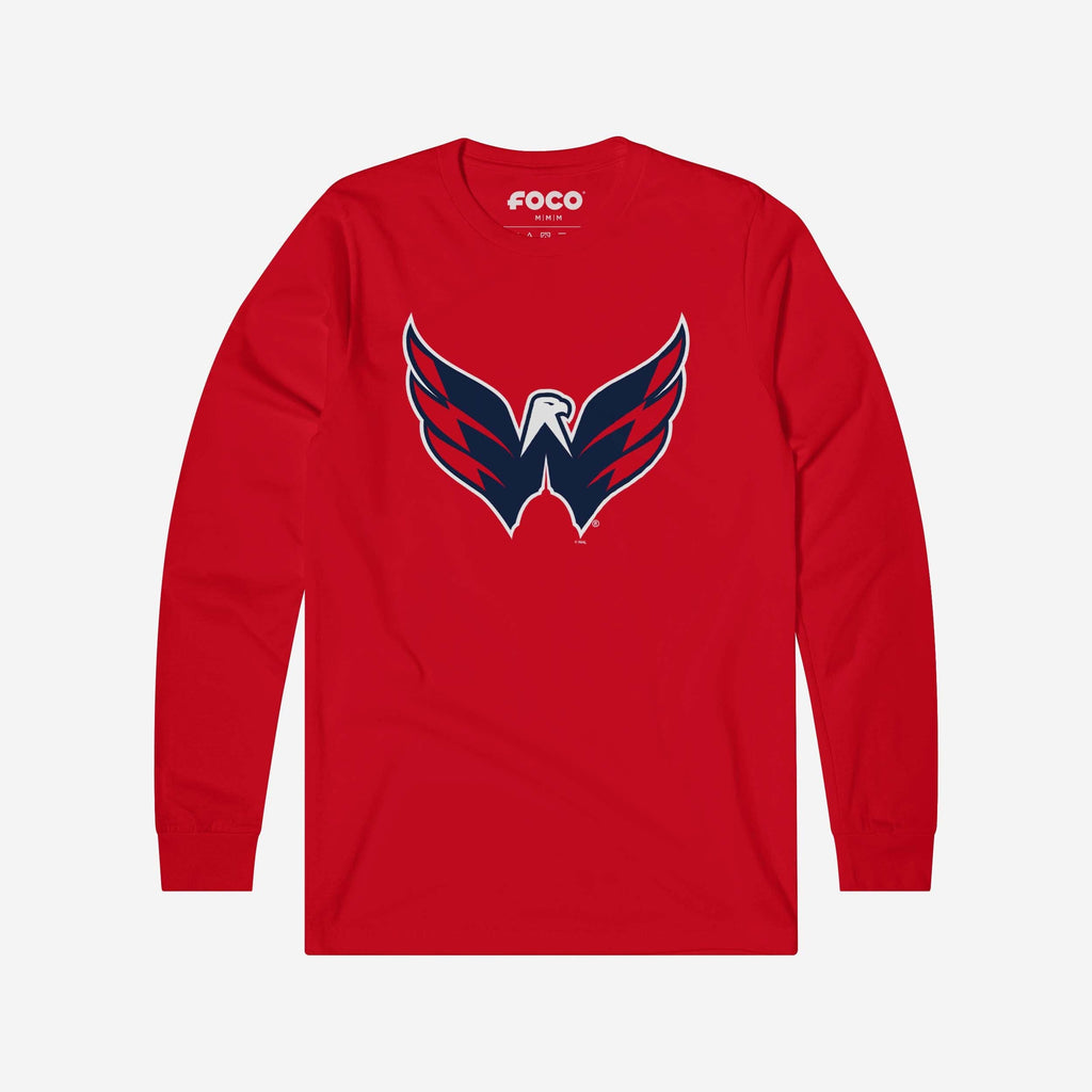 Washington Capitals Primary Logo Long Sleeve T-Shirt FOCO Red S - FOCO.com