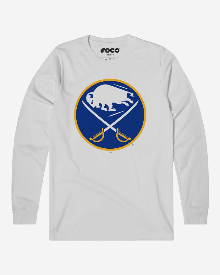 Buffalo Sabres Primary Logo Long Sleeve T-Shirt FOCO White S - FOCO.com