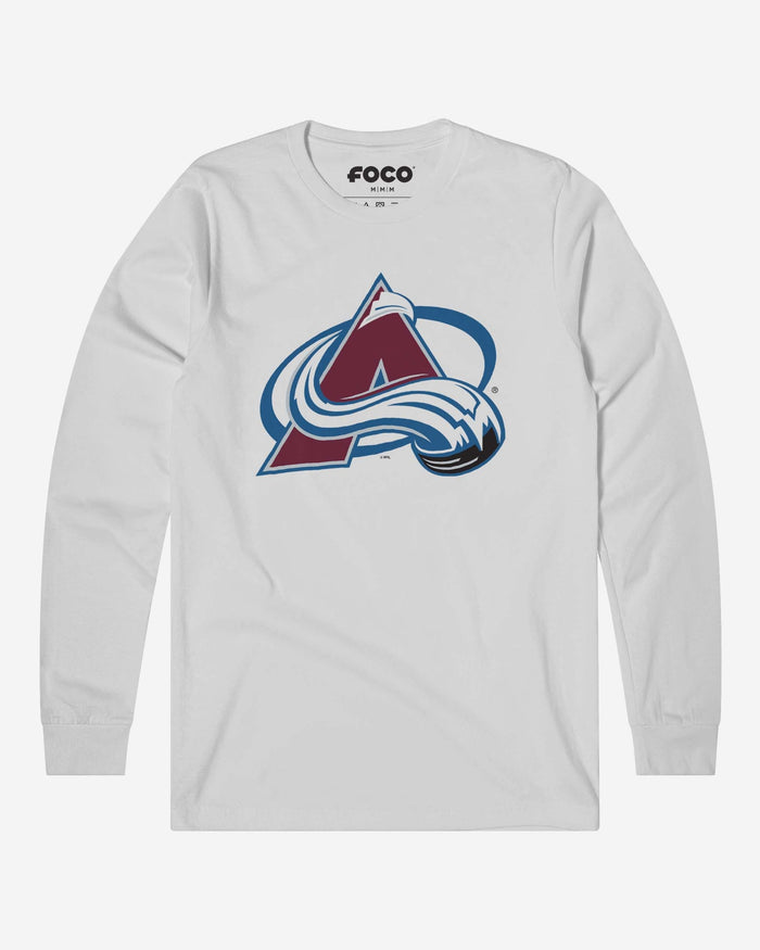 Colorado Avalanche Primary Logo Long Sleeve T-Shirt FOCO White S - FOCO.com