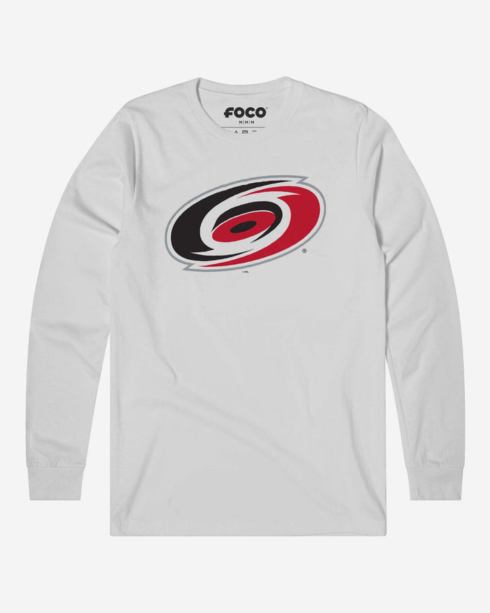 Carolina Hurricanes Primary Logo Long Sleeve T-Shirt FOCO White S - FOCO.com