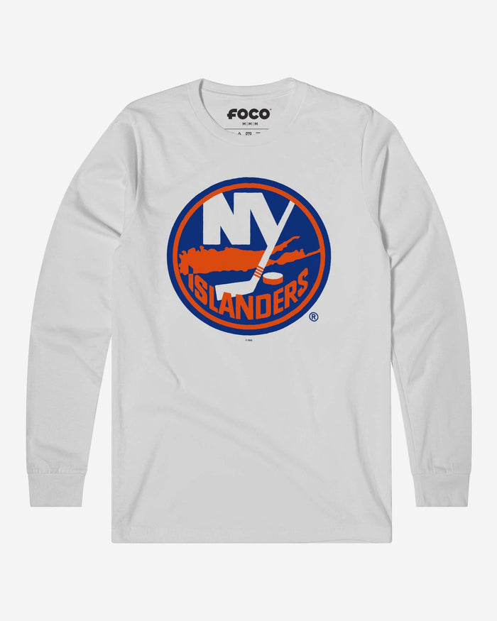 New York Islanders Primary Logo Long Sleeve T-Shirt FOCO White S - FOCO.com