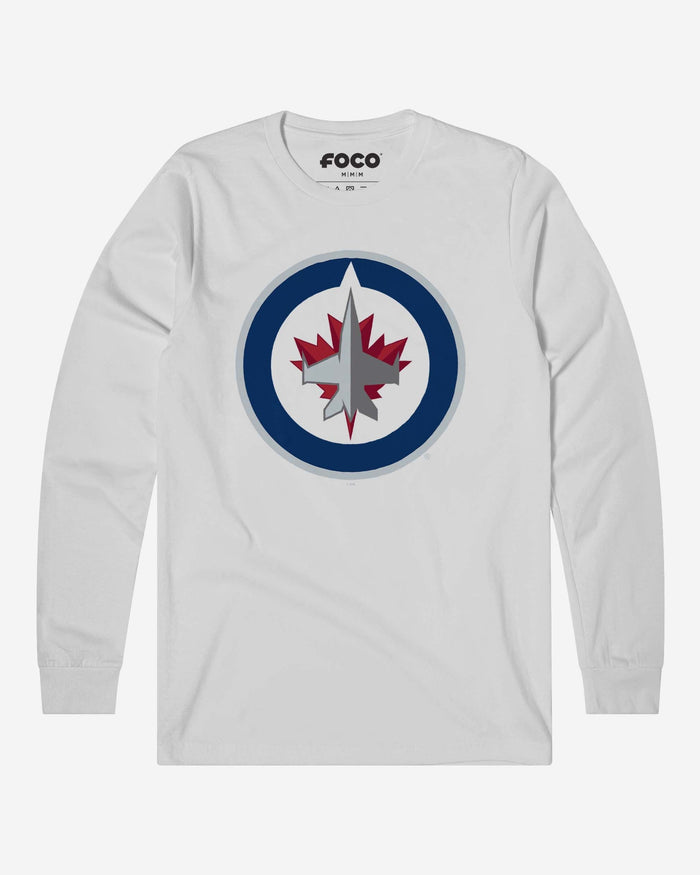 Winnipeg Jets Primary Logo Long Sleeve T-Shirt FOCO White S - FOCO.com