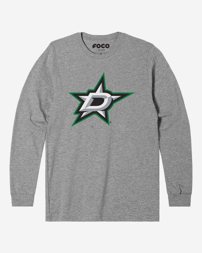 Dallas Stars Primary Logo Long Sleeve T-Shirt FOCO Athletic Heather S - FOCO.com