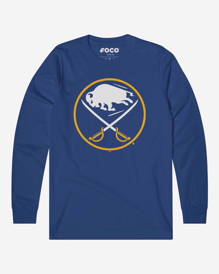 Buffalo Sabres Primary Logo Long Sleeve T-Shirt FOCO True Royal S - FOCO.com