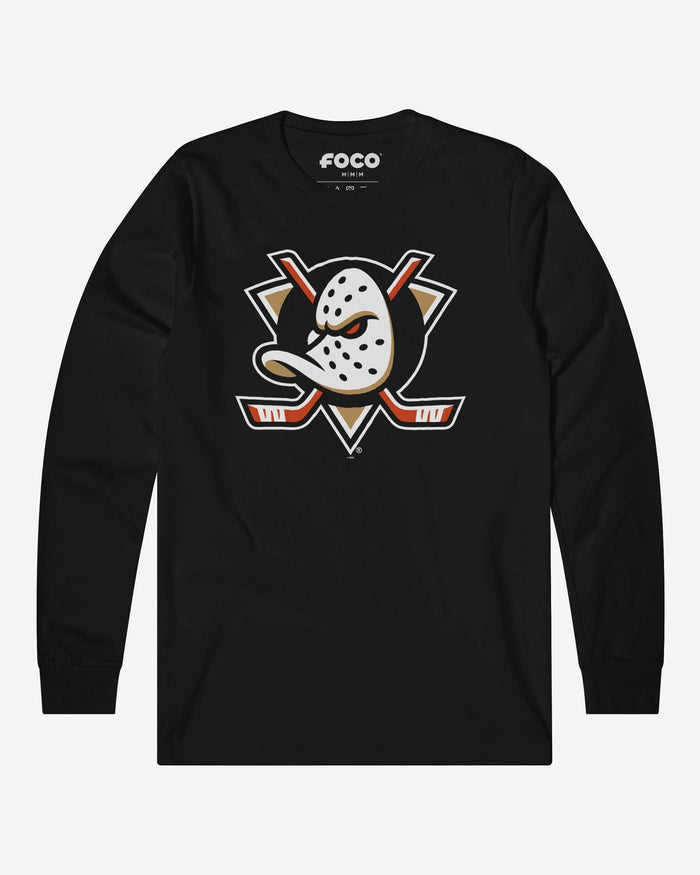 Anaheim Ducks Primary Logo Long Sleeve T-Shirt FOCO Black S - FOCO.com