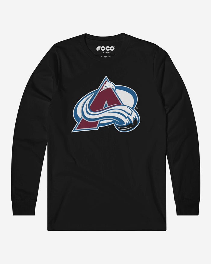 Colorado Avalanche Primary Logo Long Sleeve T-Shirt FOCO Black S - FOCO.com