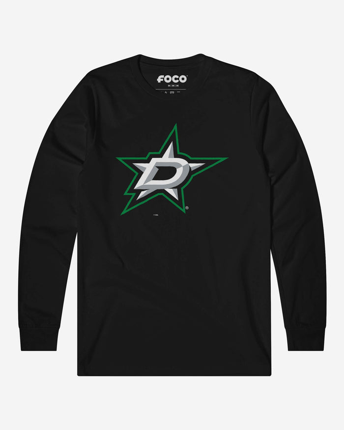 Dallas Stars Primary Logo Long Sleeve T-Shirt FOCO Black S - FOCO.com