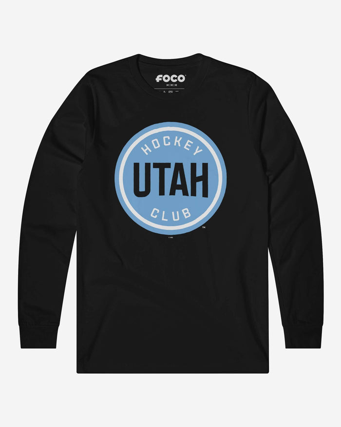 Utah Hockey Club Primary Logo Long Sleeve T-Shirt FOCO Black S - FOCO.com