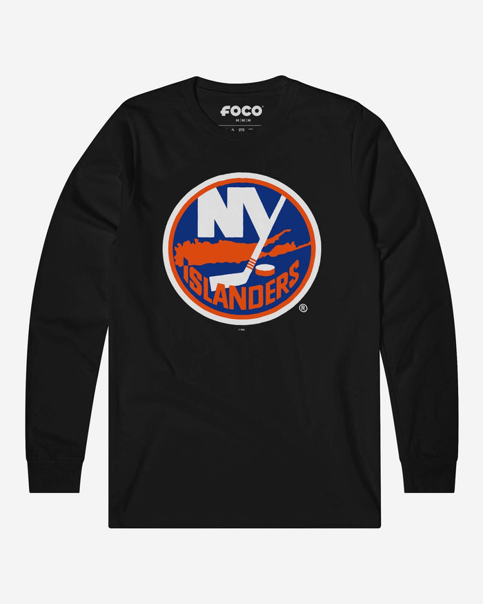 New York Islanders Primary Logo Long Sleeve T-Shirt FOCO Black S - FOCO.com