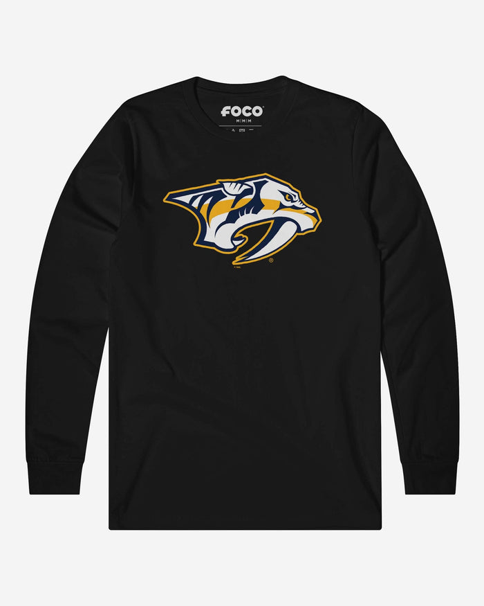 Nashville Predators Primary Logo Long Sleeve T-Shirt FOCO Black S - FOCO.com