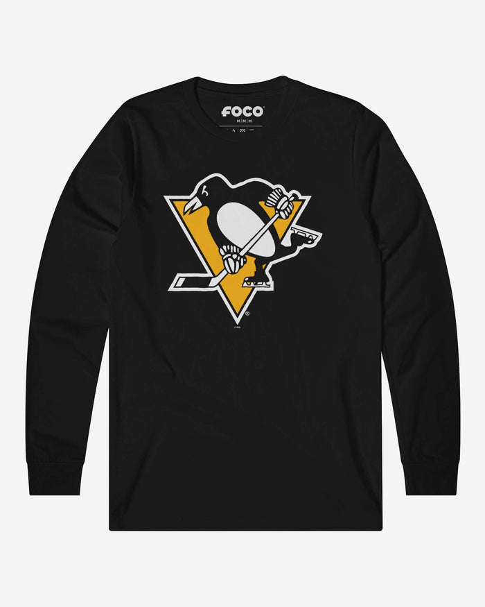 Pittsburgh Penguins Primary Logo Long Sleeve T-Shirt FOCO Black S - FOCO.com