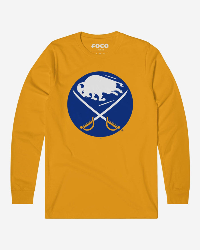 Buffalo Sabres Primary Logo Long Sleeve T-Shirt FOCO Gold S - FOCO.com