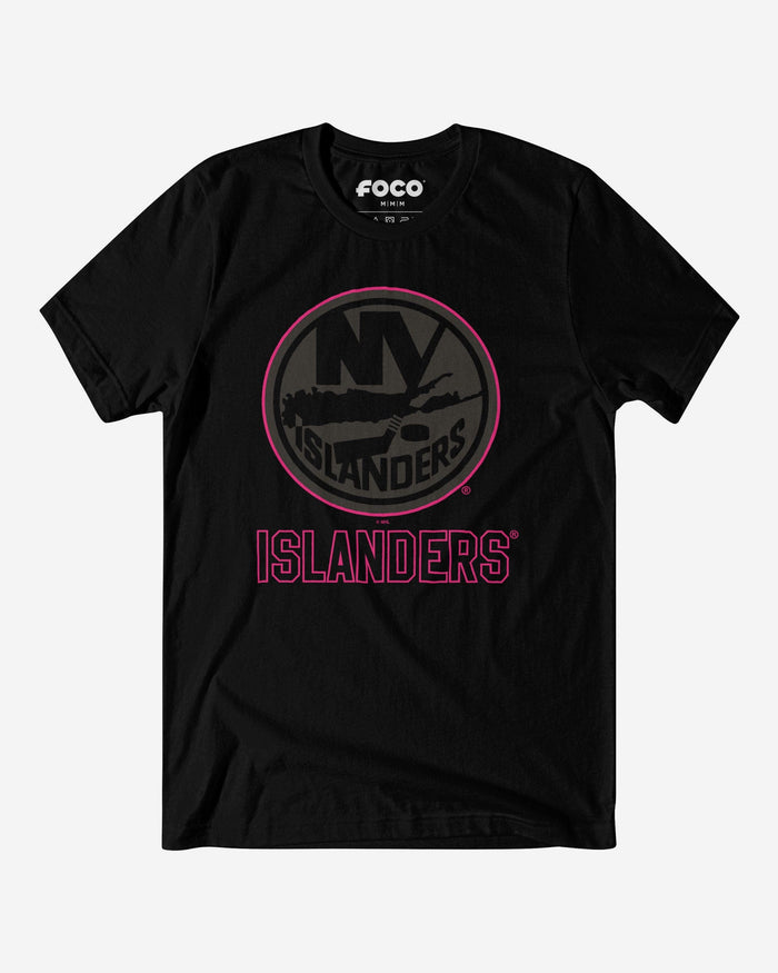 New York Islanders Highlight Reel T-Shirt FOCO Black/Neon Pink S - FOCO.com