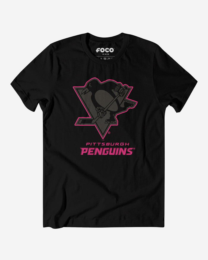 Pittsburgh Penguins Highlight Reel T-Shirt FOCO Black/Neon Pink S - FOCO.com