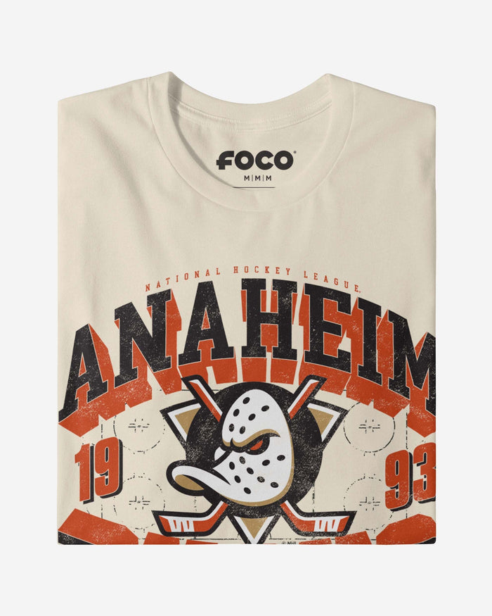 Anaheim Ducks Rink Arched Wordmark T-Shirt FOCO - FOCO.com