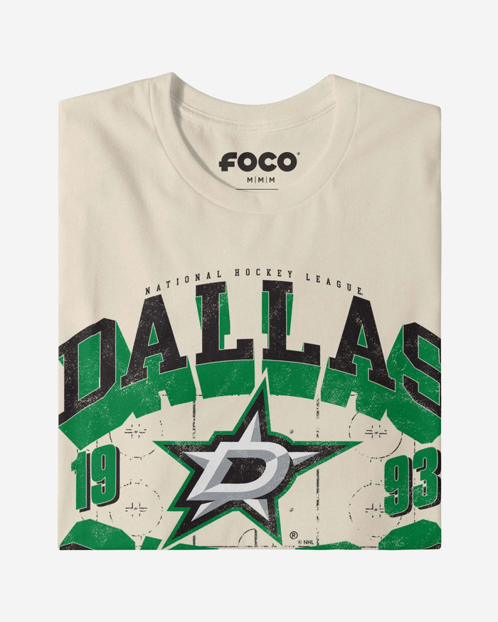 Dallas Stars Rink Arched Wordmark T-Shirt FOCO - FOCO.com