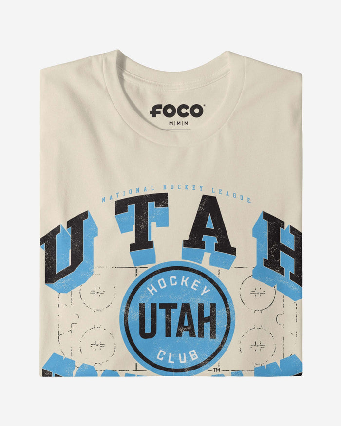 Utah Hockey Club Rink Arched Wordmark T-Shirt FOCO - FOCO.com