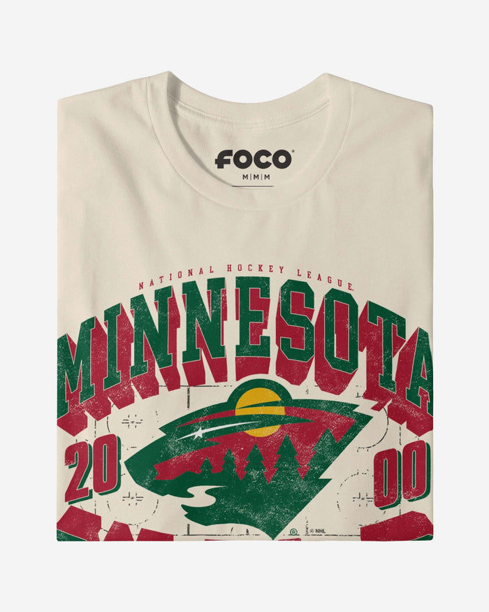 Minnesota Wild Rink Arched Wordmark T-Shirt FOCO - FOCO.com