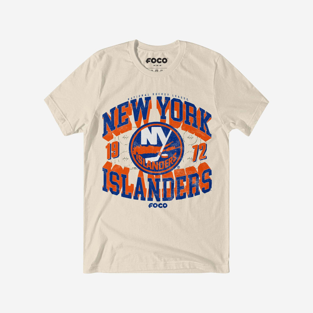 New York Islanders Rink Arched Wordmark T-Shirt FOCO S - FOCO.com