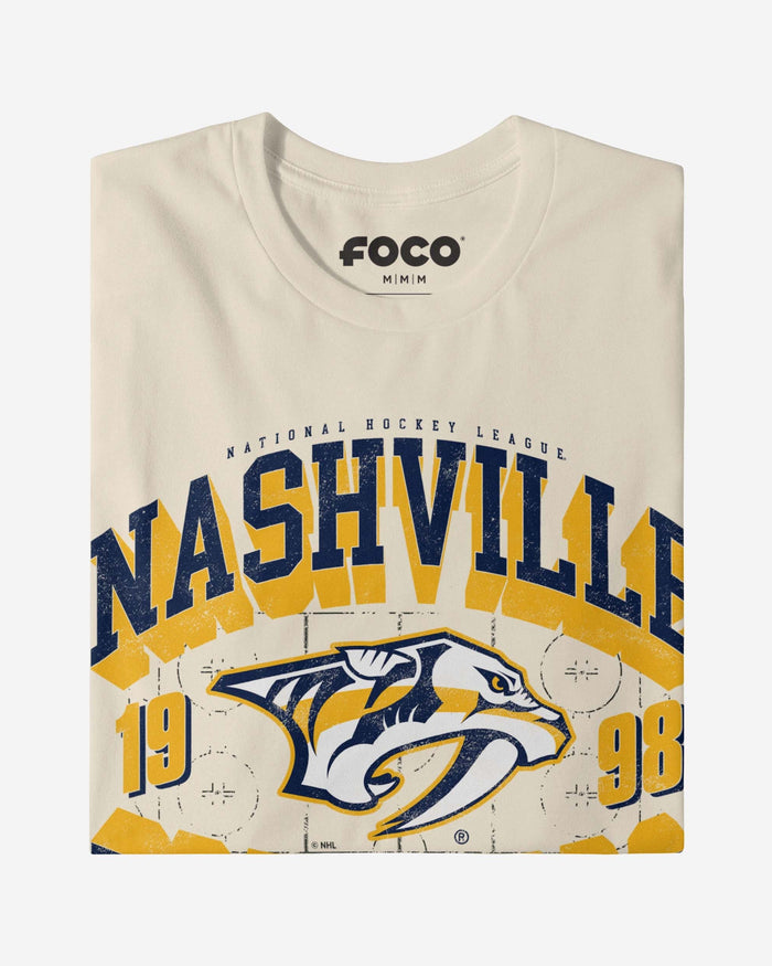 Nashville Predators Rink Arched Wordmark T-Shirt FOCO - FOCO.com