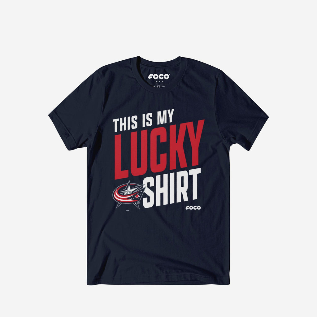 Columbus Blue Jackets This Is My Lucky T-Shirt FOCO S - FOCO.com