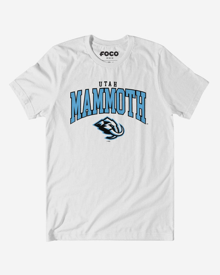 Utah Mammoth Classic Logo T-Shirt FOCO White S - FOCO.com