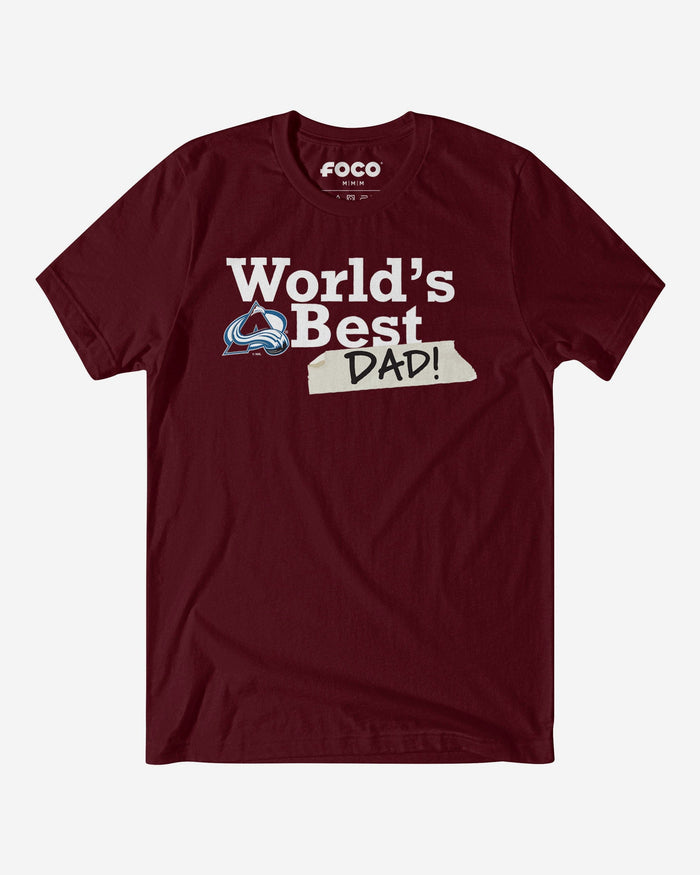 Colorado Avalanche World's Best Dad T-Shirt FOCO S - FOCO.com