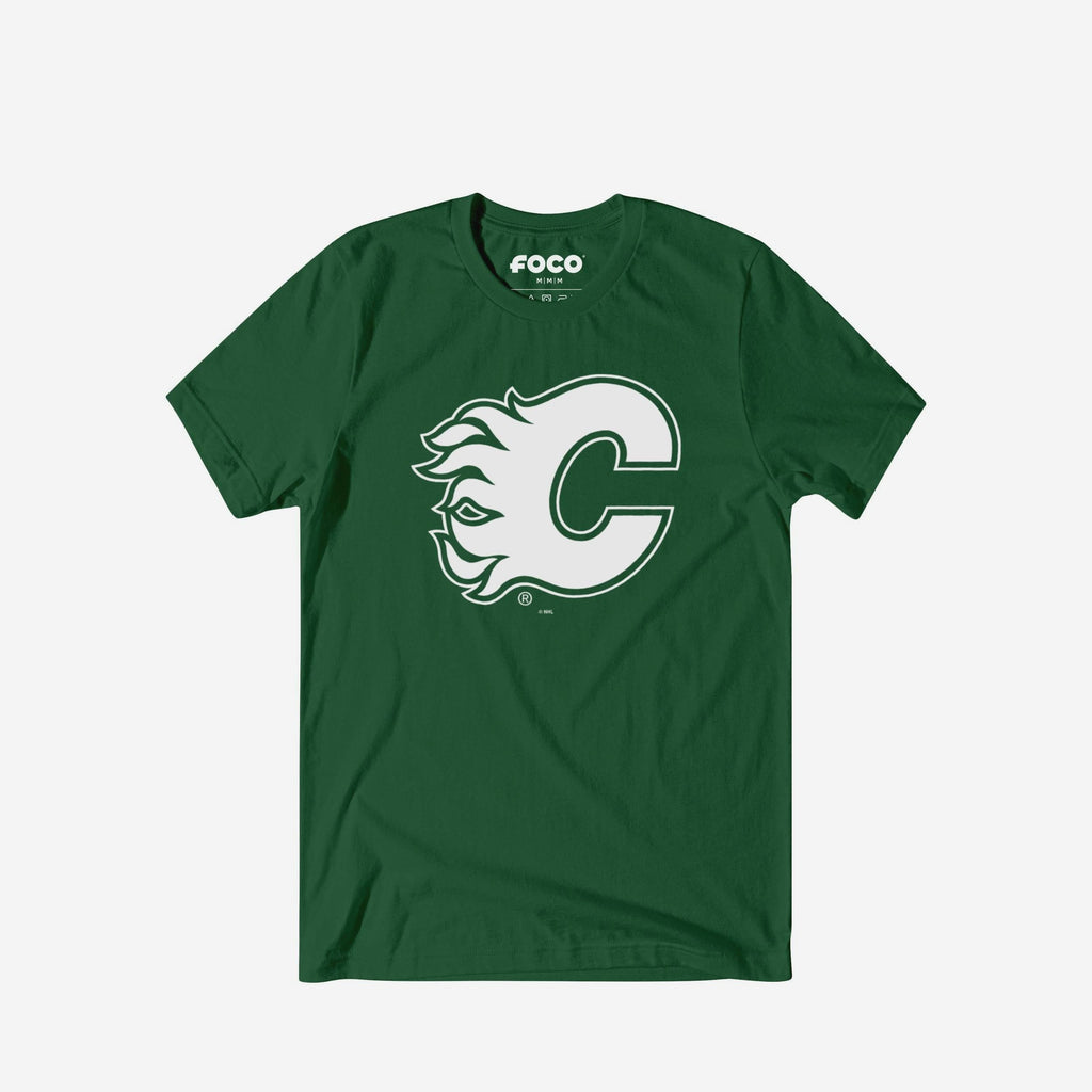 Calgary Flames White Logo T-Shirt FOCO S - FOCO.com