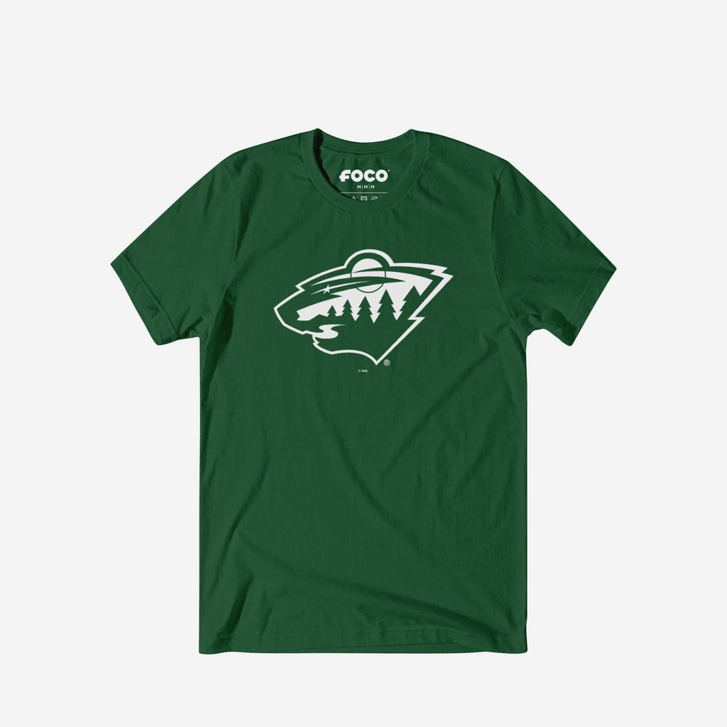 Minnesota Wild White Logo T-Shirt FOCO S - FOCO.com
