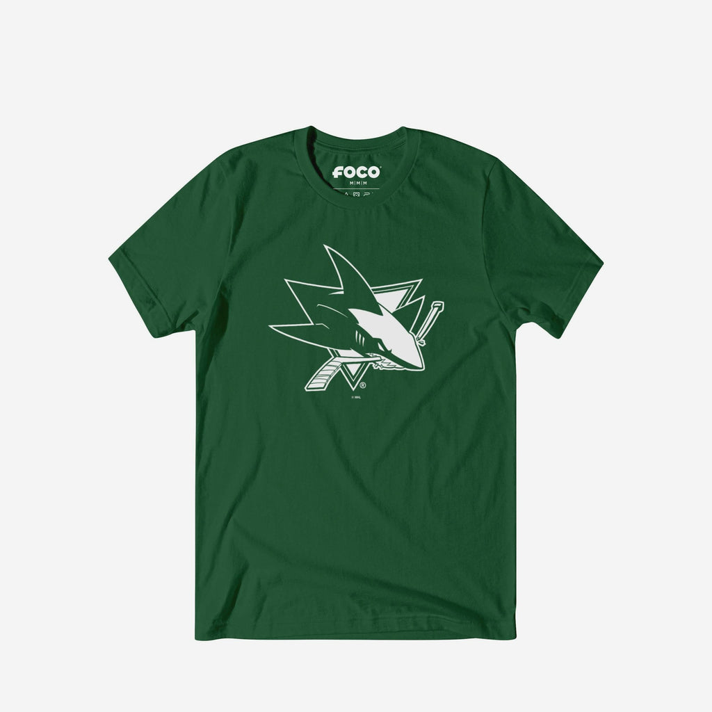 San Jose Sharks White Logo T-Shirt FOCO S - FOCO.com