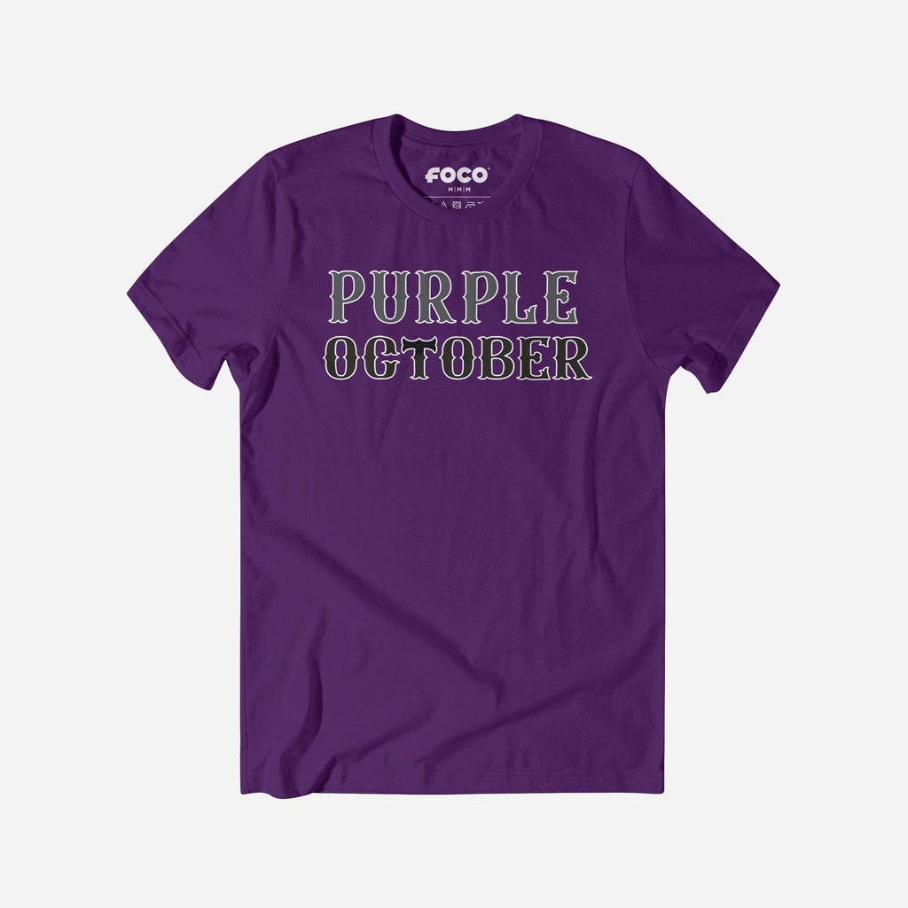 New York Purple October T-Shirt FOCO Team Purple S - FOCO.com